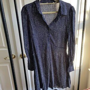 & Other Stories Navy Dot Dress Size 10